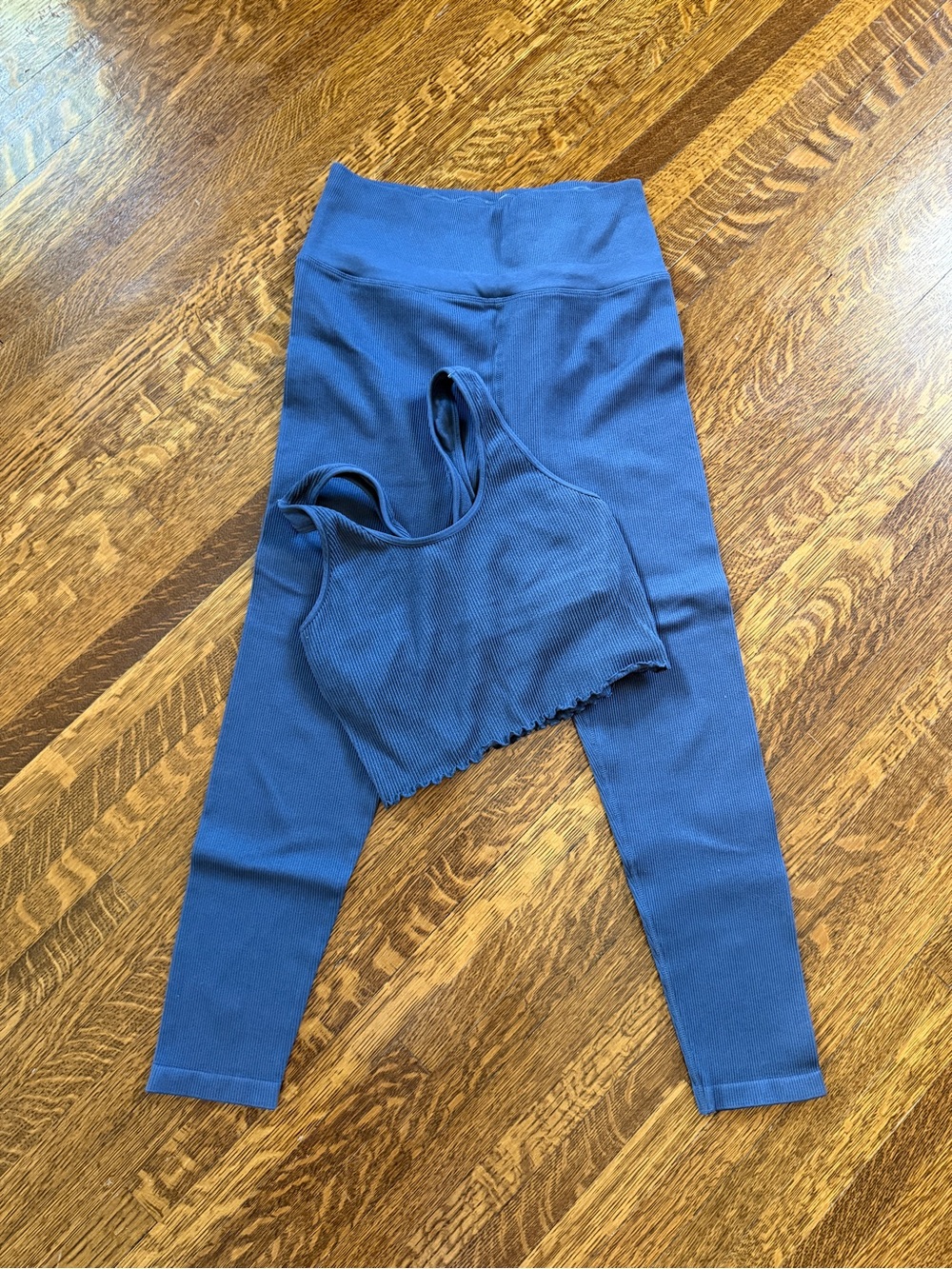 Women's Ribbed Leggings and Tank Set